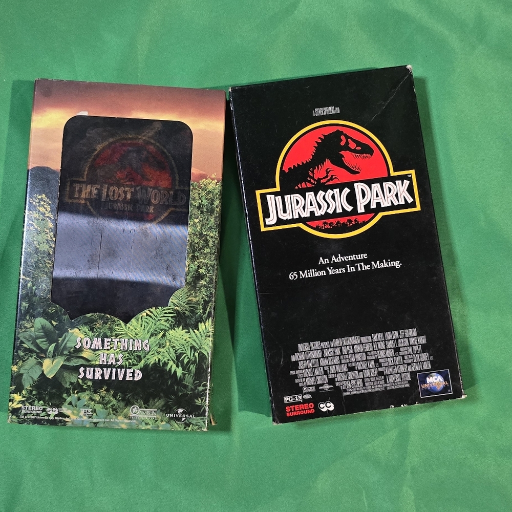 VHS DOUBLE PACK. VINTAGE JURASSIC PARK